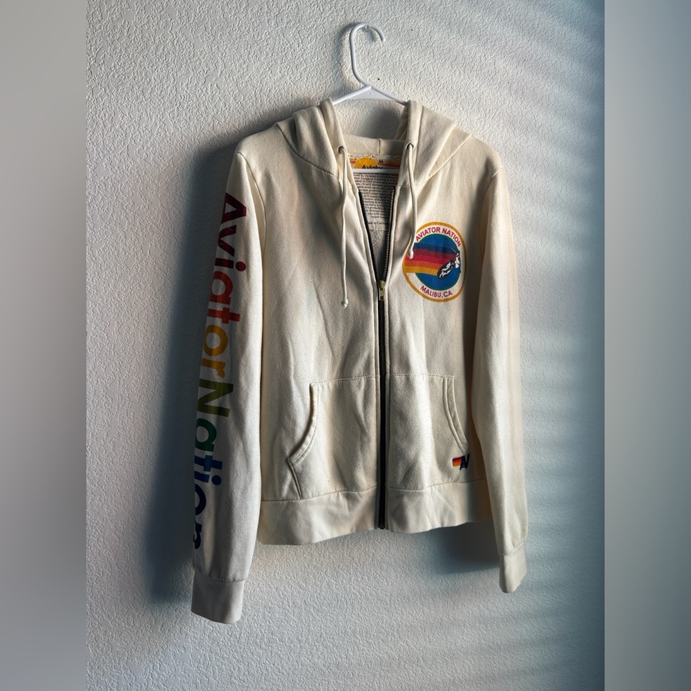 Malibu zip up aviator nation vintage white shade - Picture 2 of 9